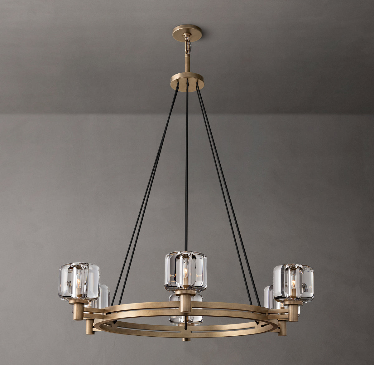Sculptural Demaret Round Chandelier – 36"