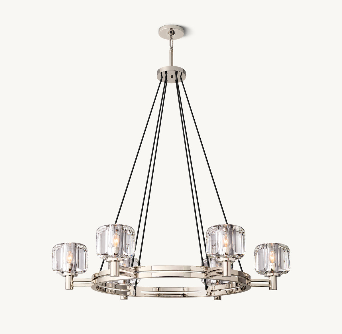Sculptural Demaret Round Chandelier, alternate view
