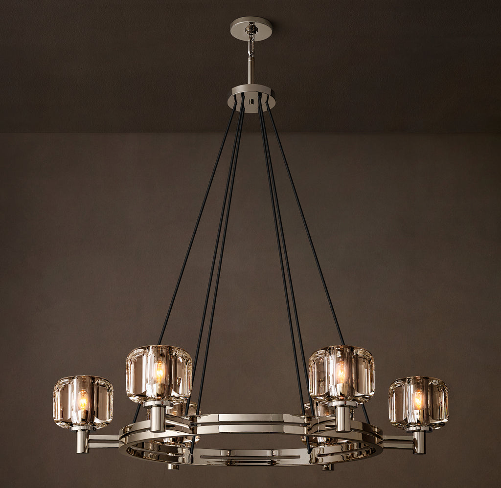 Sculptural Demaret Round Chandelier – 36"