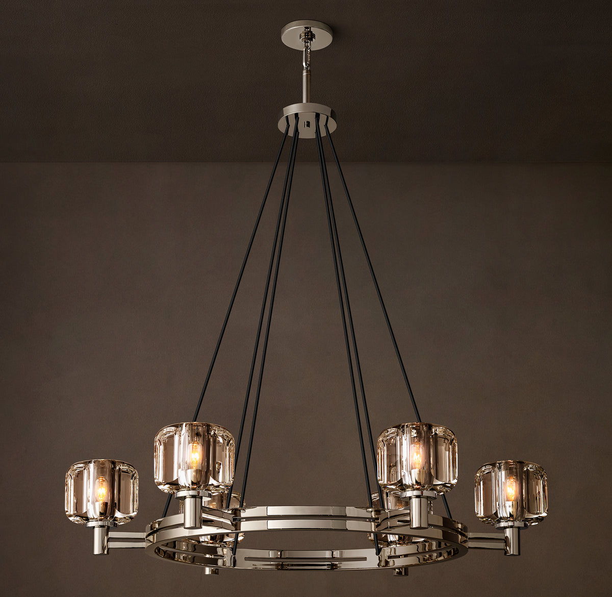 Sculptural Demaret Round Chandelier – 36"