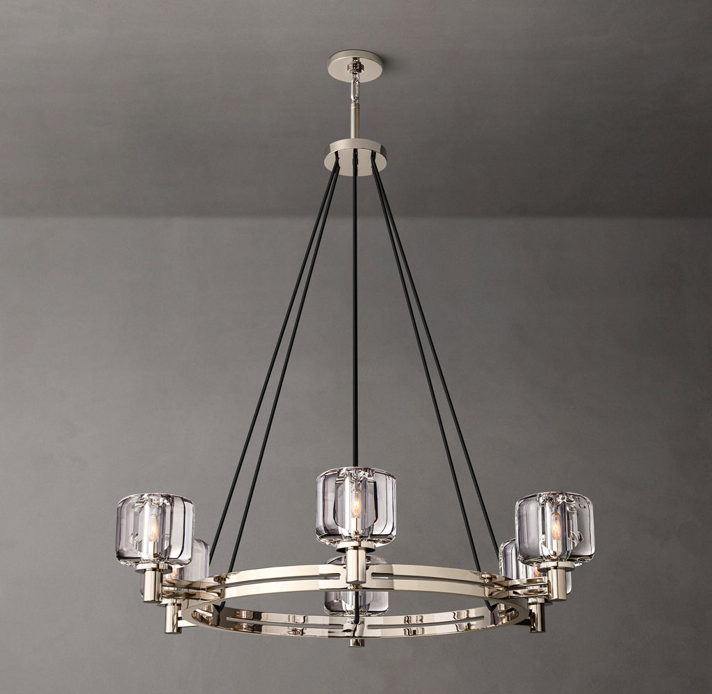 Sculptural Demaret Round Chandelier – 36"