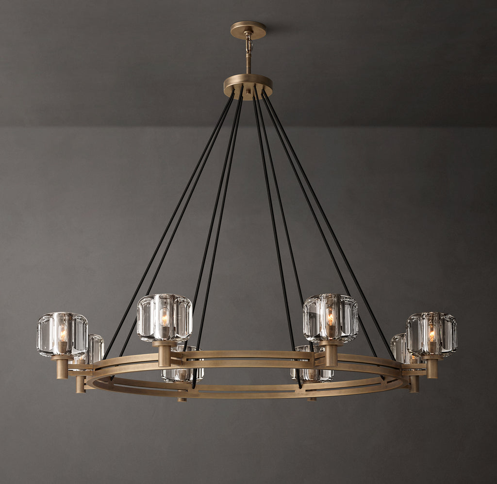 Sculptural Demaret Round Chandelier