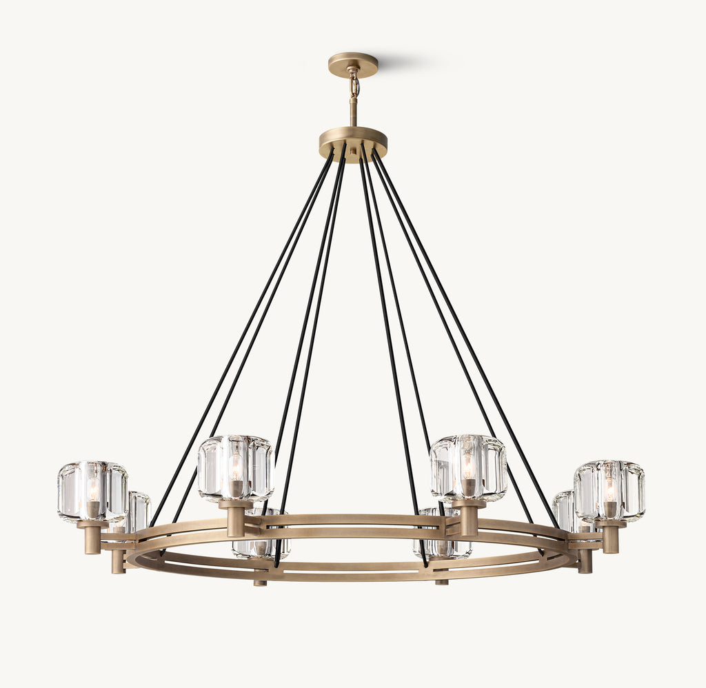 Sculptural Demaret Round Chandelier, alternate view