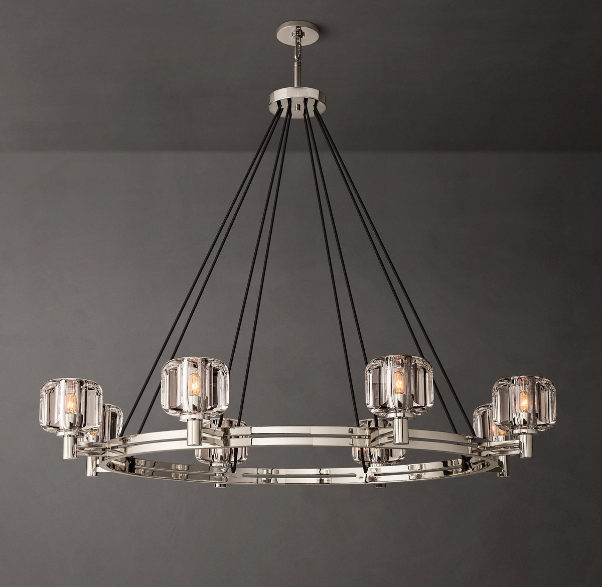 Sculptural Demaret Round Chandelier