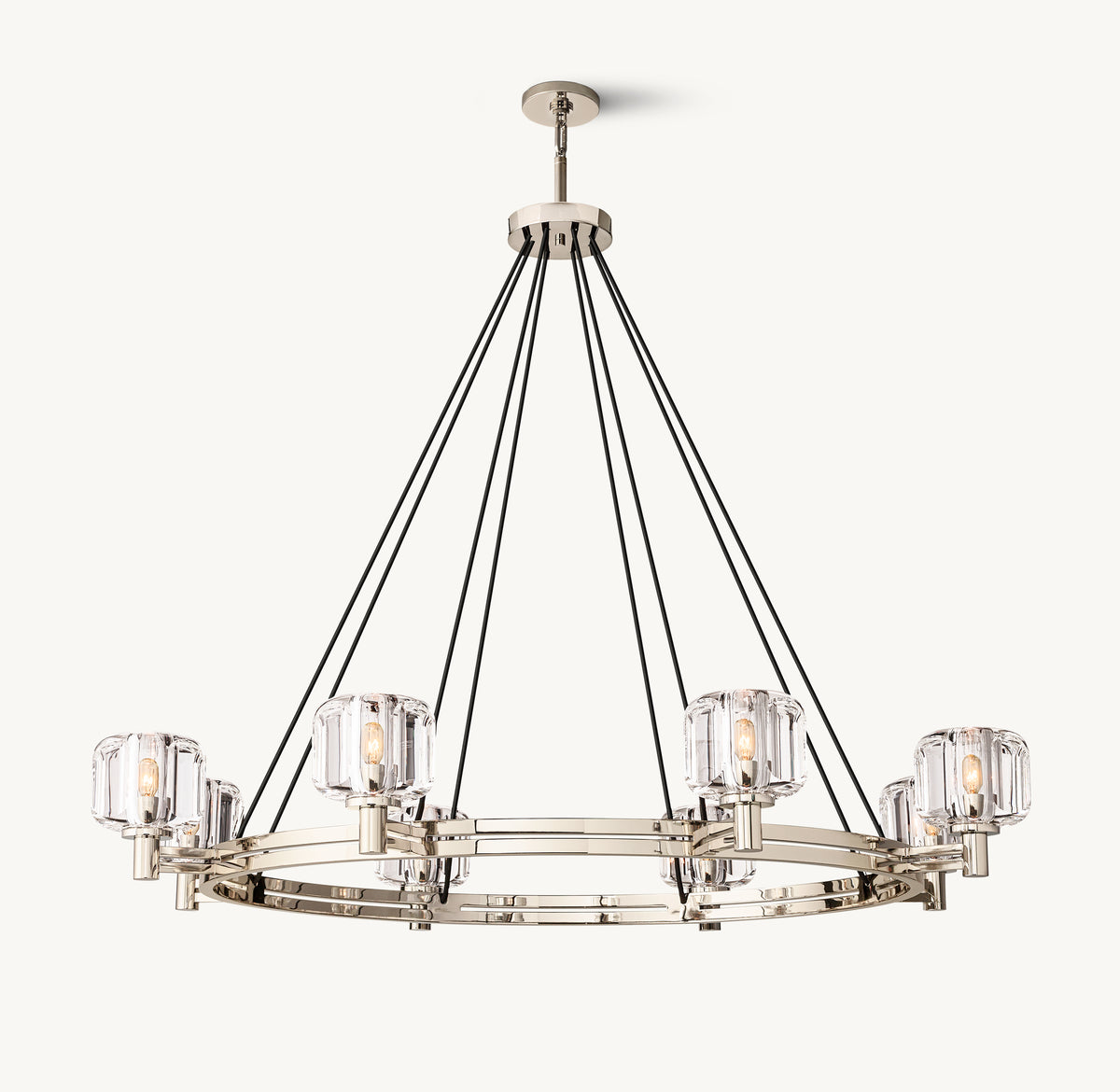 Sculptural Demaret Round Chandelier, alternate view