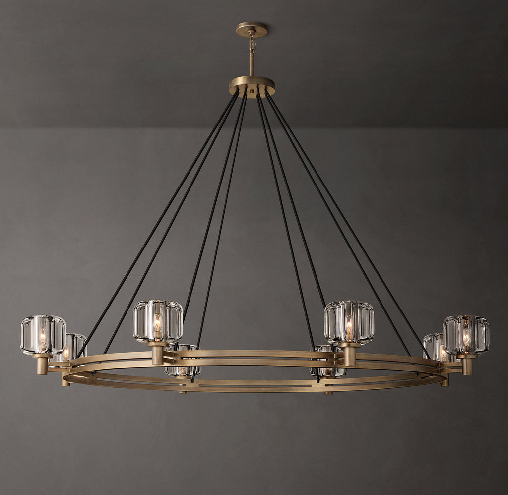 Sculptural Demaret Round Chandelier