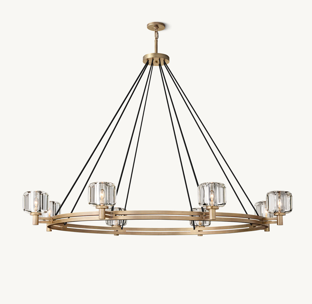 Sculptural Demaret Round Chandelier, alternate view