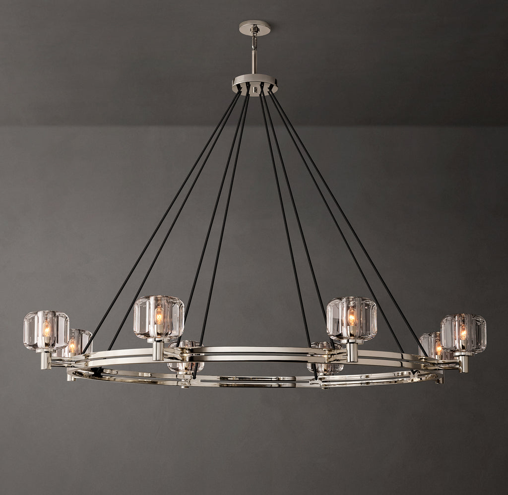Sculptural Demaret Round Chandelier