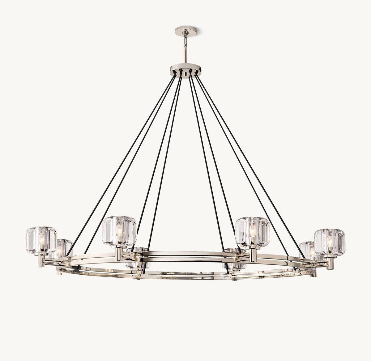 Sculptural Demaret Round Chandelier, alternate view
