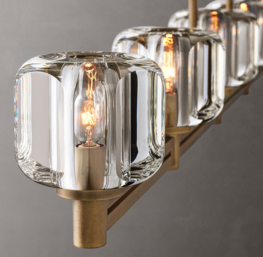 Sculptural Demaret Linear Chandelier