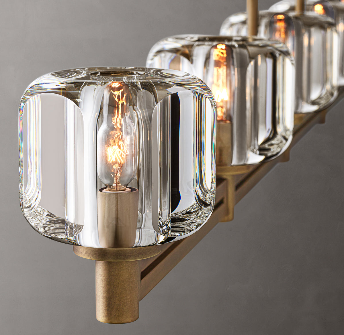 Sculptural Demaret Linear Chandelier