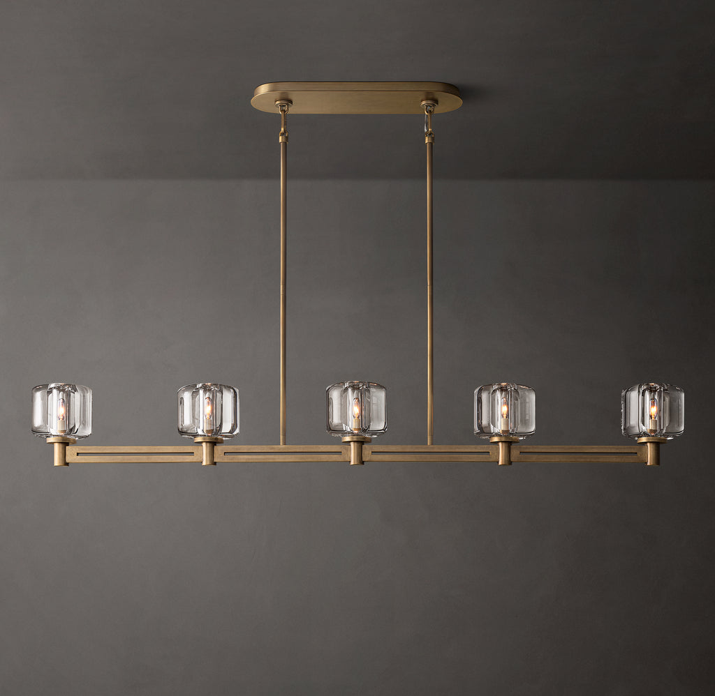Sculptural Demaret Linear Chandelier