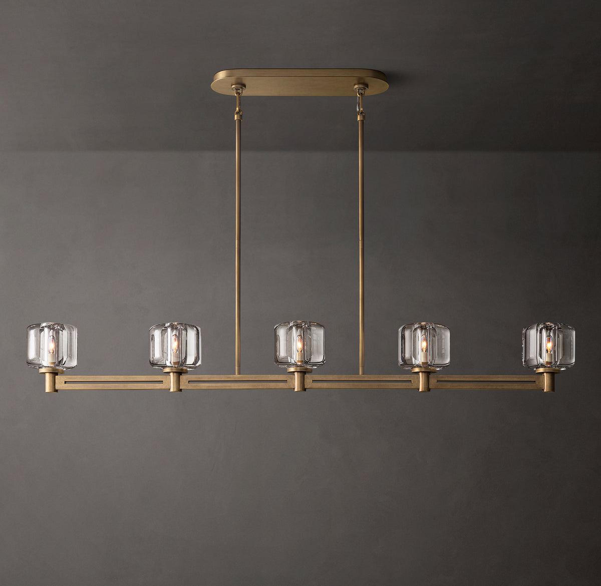 Sculptural Demaret Linear Chandelier