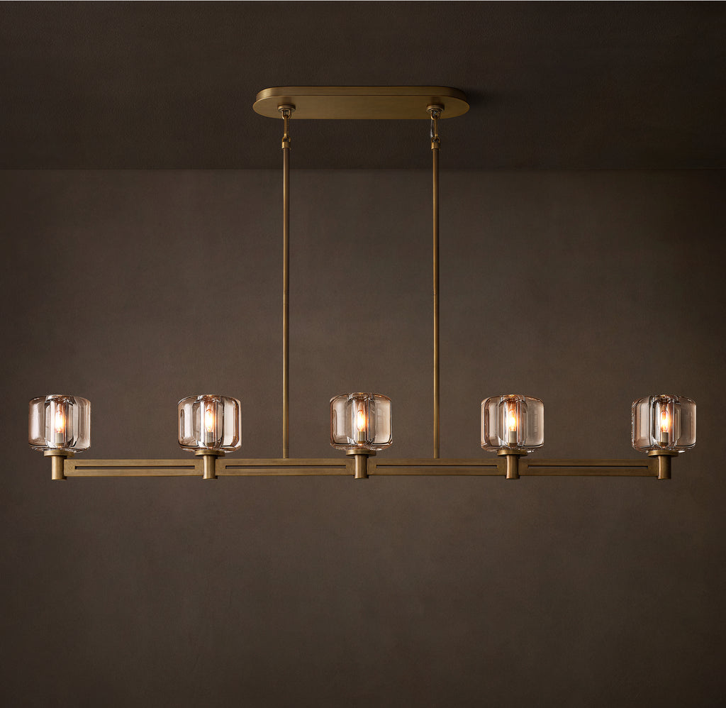 Sculptural Demaret Linear Chandelier