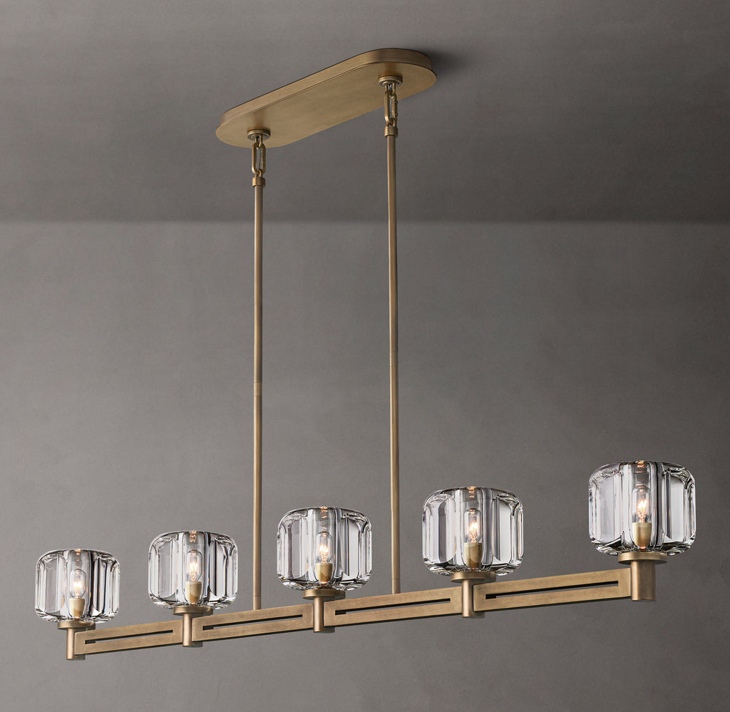 Sculptural Demaret Linear Chandelier