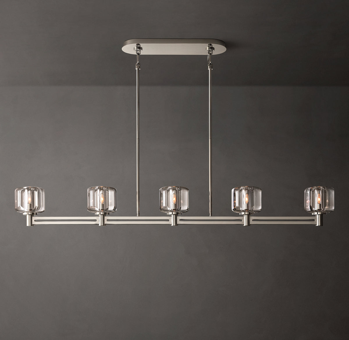 Sculptural Demaret Linear Chandelier