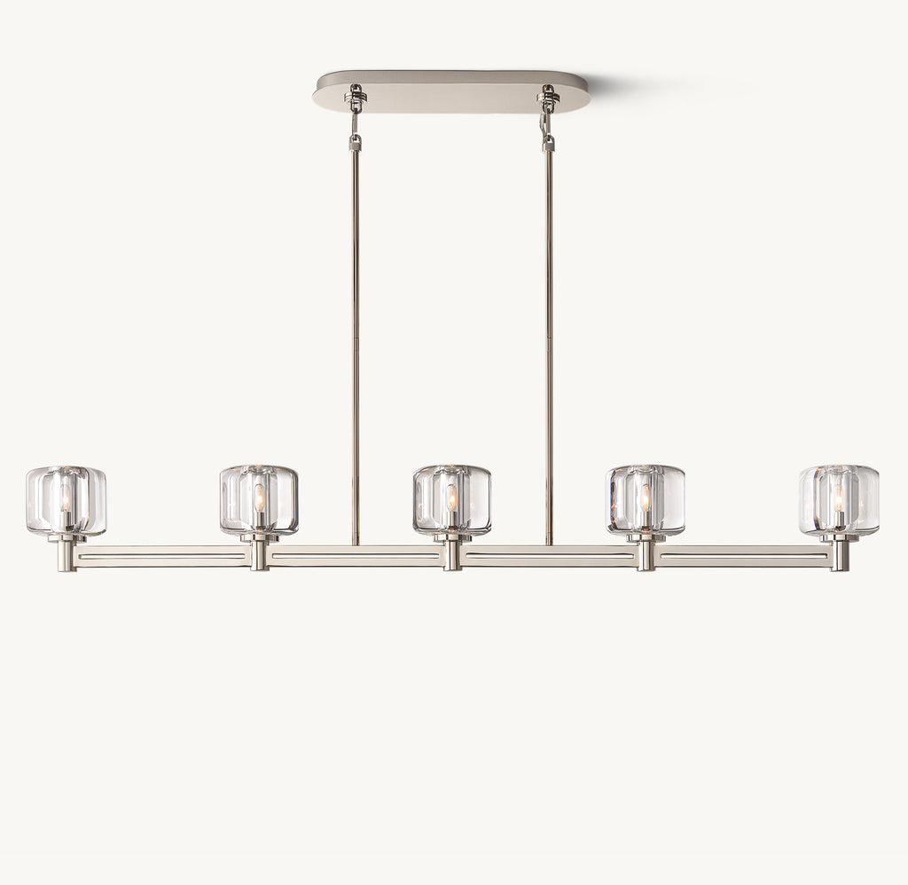 Sculptural Demaret Linear Chandelier, alternate view