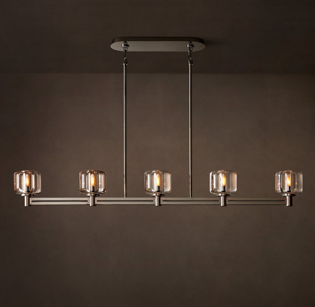 Sculptural Demaret Linear Chandelier