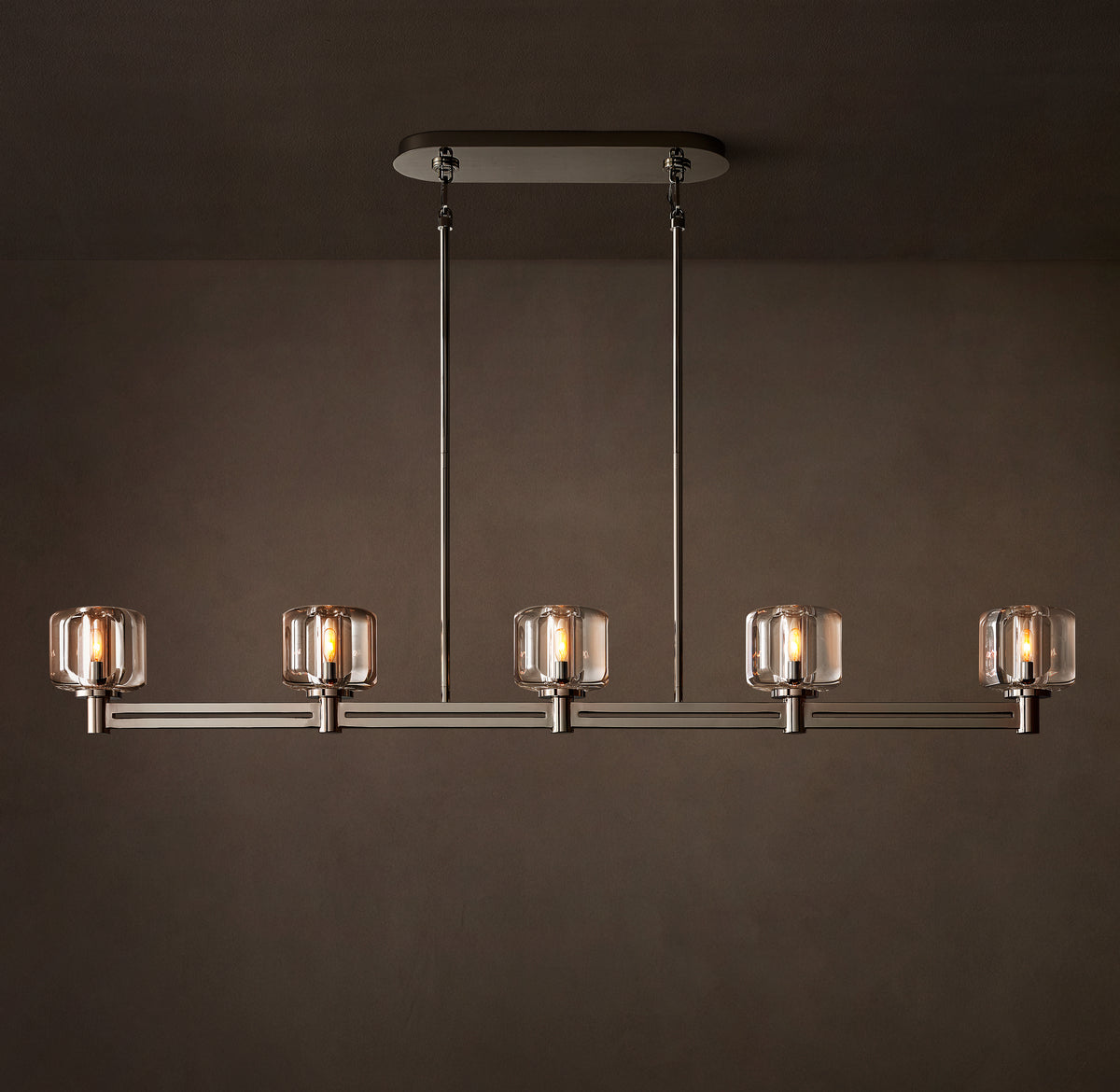 Sculptural Demaret Linear Chandelier