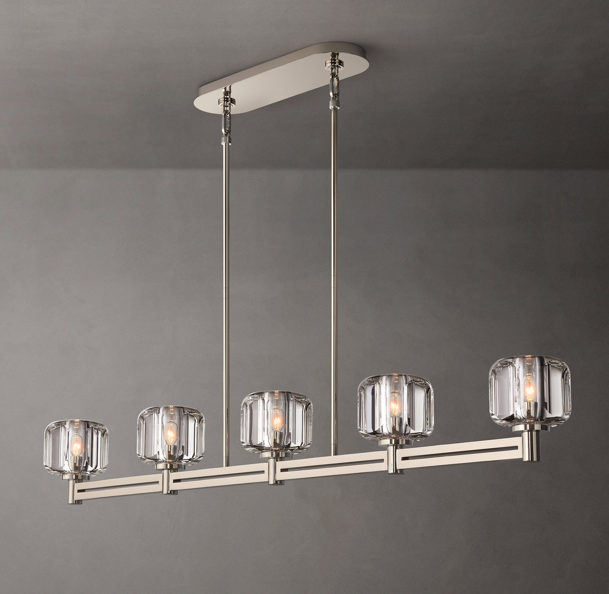 Sculptural Demaret Linear Chandelier