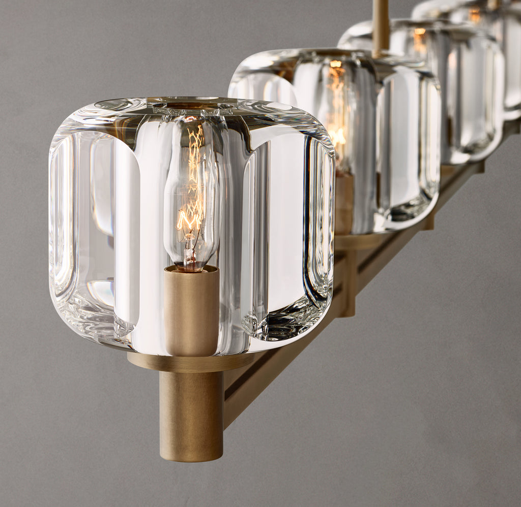 Sculptural Demaret Linear Chandelier