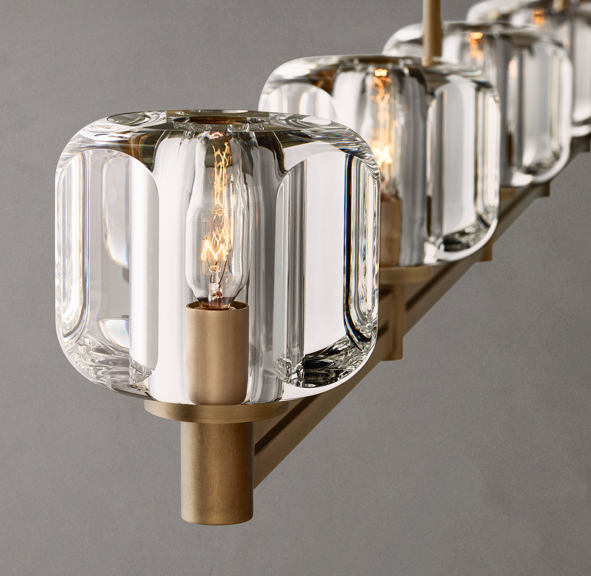Sculptural Demaret Linear Chandelier