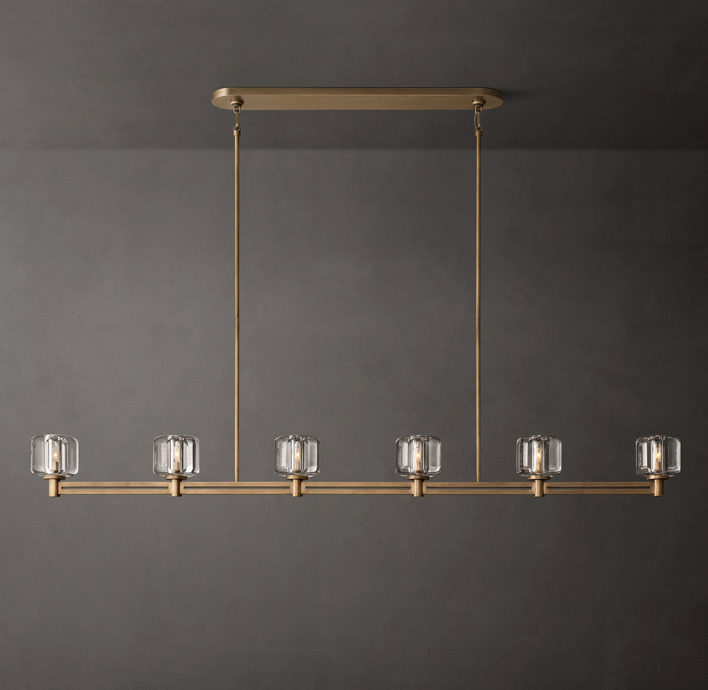 Sculptural Demaret Linear Chandelier