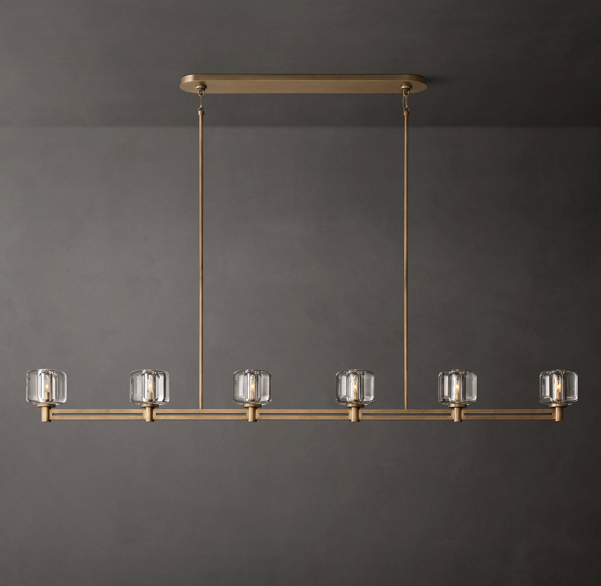 Sculptural Demaret Linear Chandelier