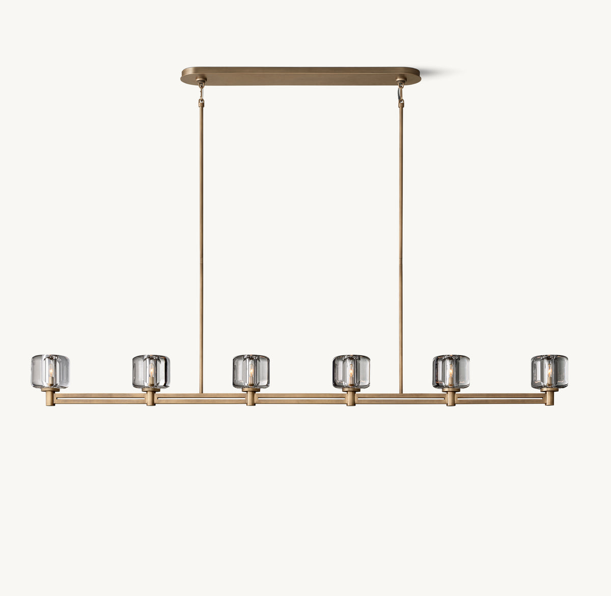 Sculptural Demaret Linear Chandelier, alternate view