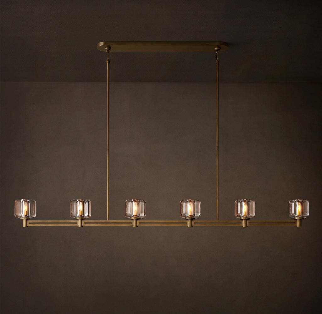 Sculptural Demaret Linear Chandelier