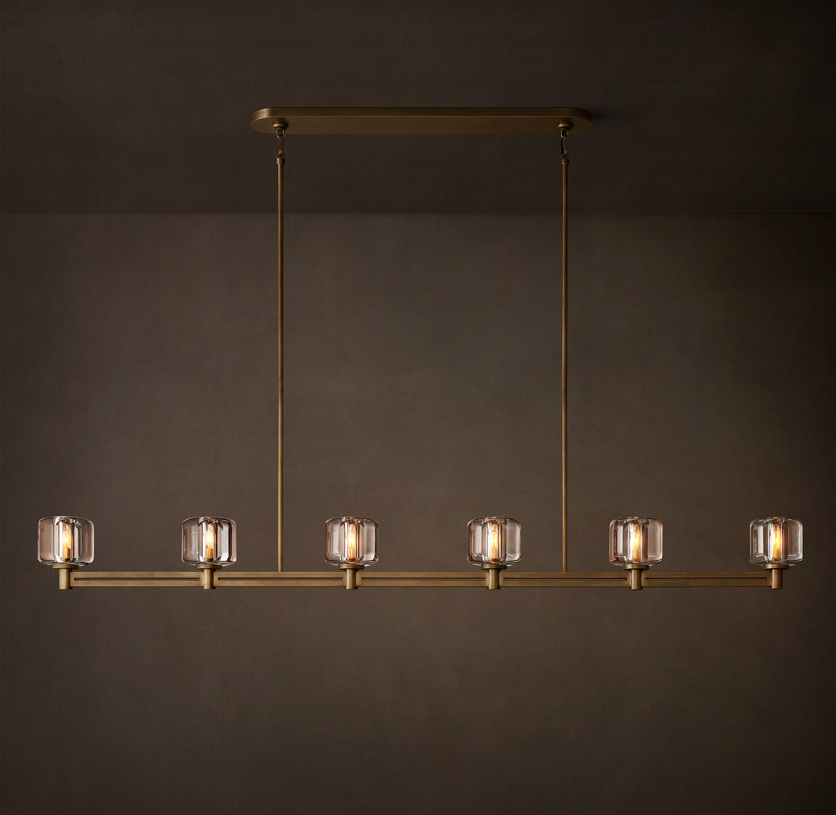 Sculptural Demaret Linear Chandelier