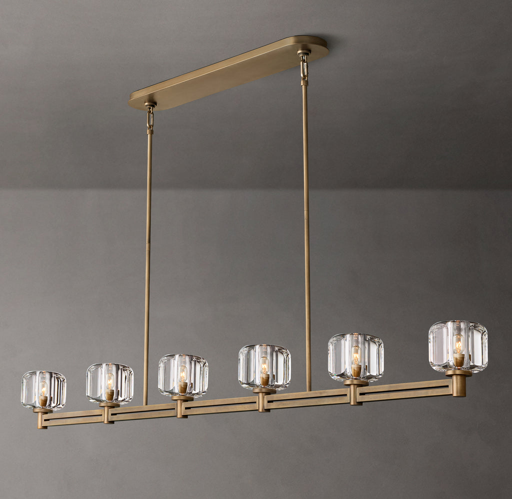 Sculptural Demaret Linear Chandelier