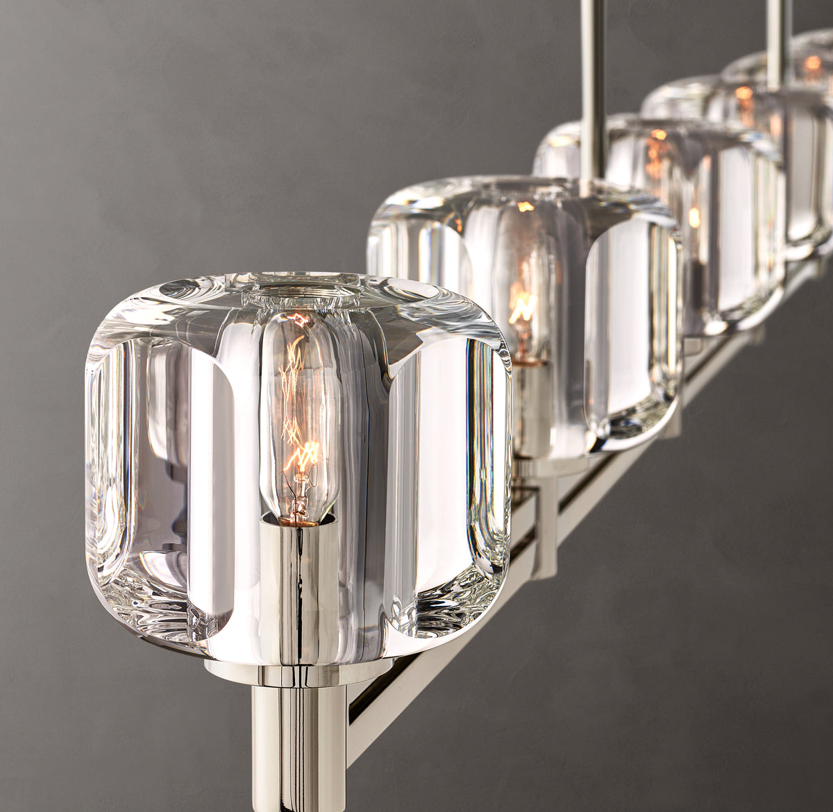 Sculptural Demaret Linear Chandelier