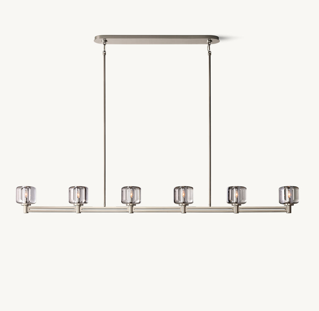 Sculptural Demaret Linear Chandelier, alternate view