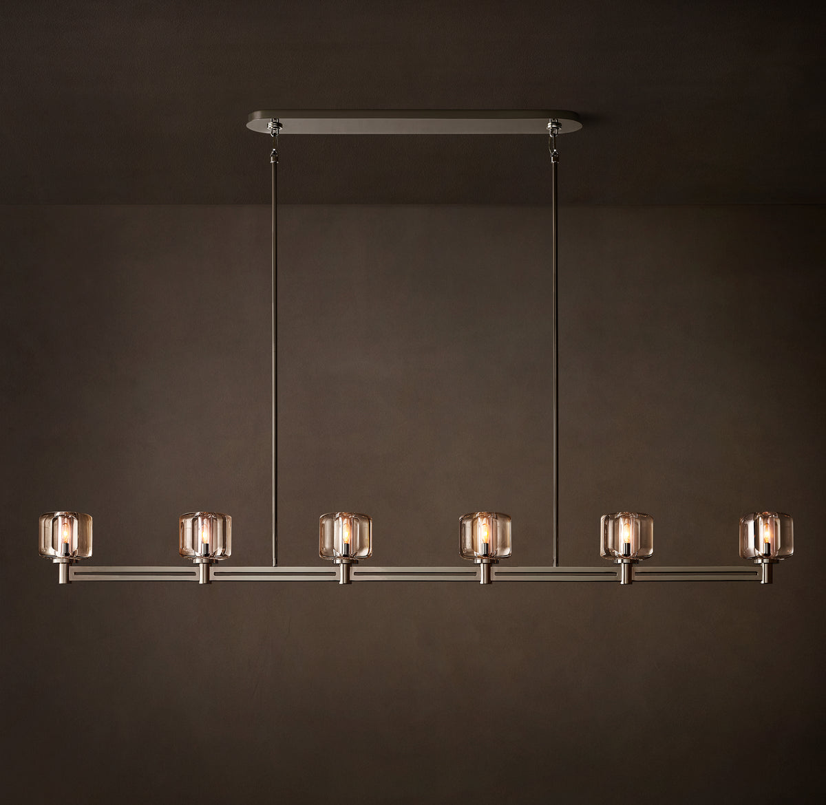 Sculptural Demaret Linear Chandelier