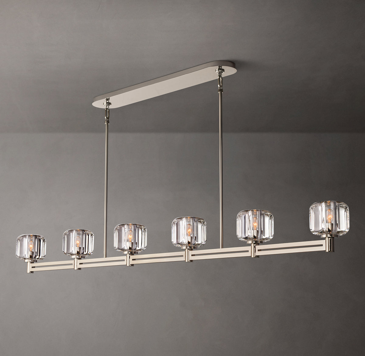Sculptural Demaret Linear Chandelier