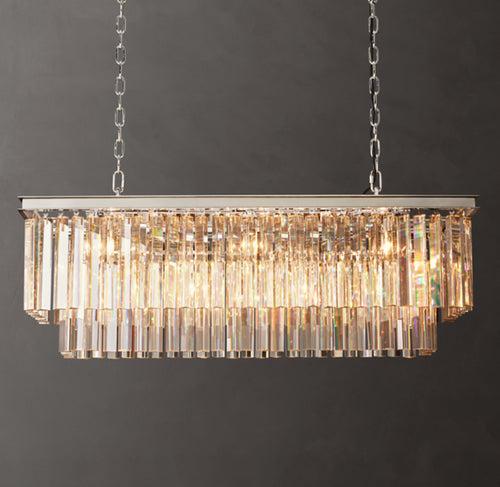 Artisan 1920s Odeon Rectangular Chandelier