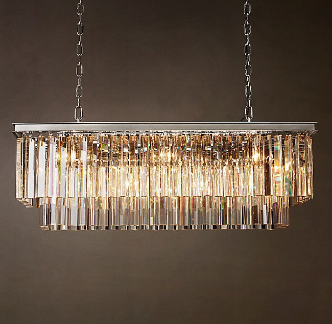1920S Odeon Rectangular Chandelier