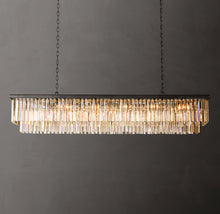 Artisan 1920s Odeon Rectangular Chandelier – 72" Iron