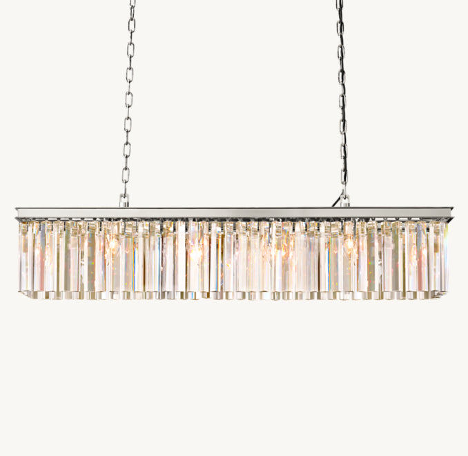 Sculptural Rhys Rectangular Chandelier, alternate view