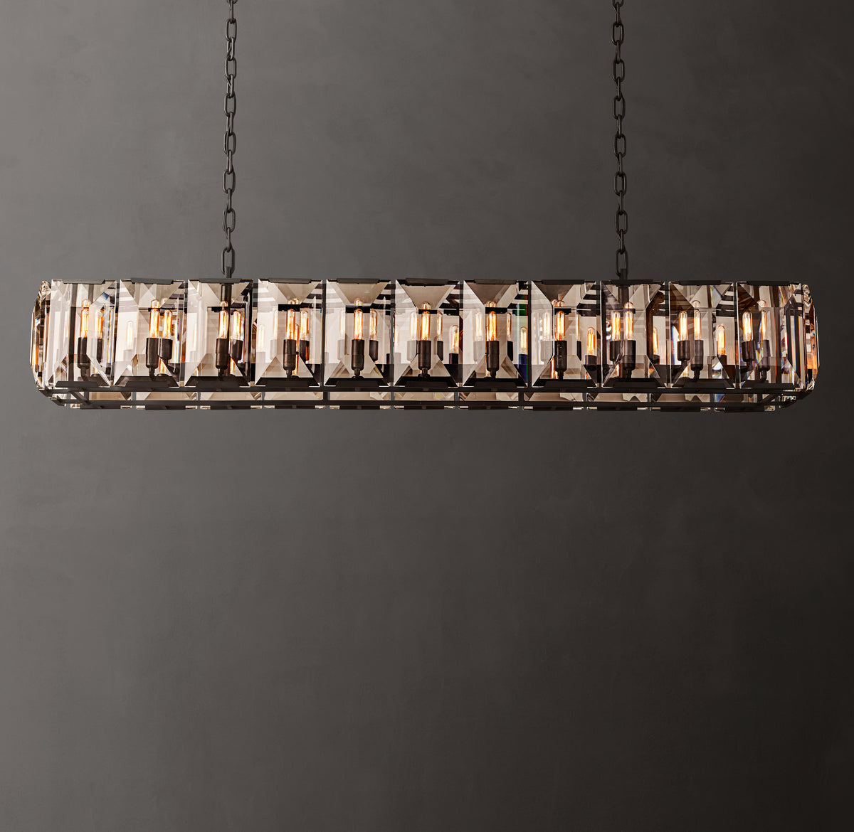 Signature Harlow Crystal Rectangular Chandelier