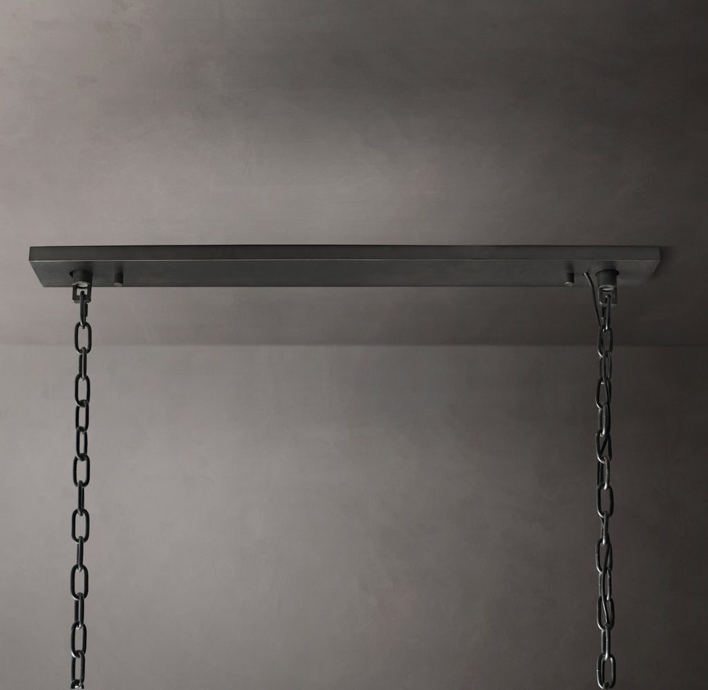 Signature Harlow Crystal Rectangular Chandelier – 62" Iron
