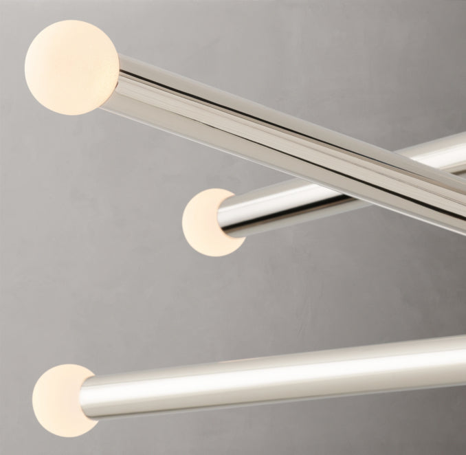 Sculptural Rousseau 8-Light Mobile Orb Chandelier