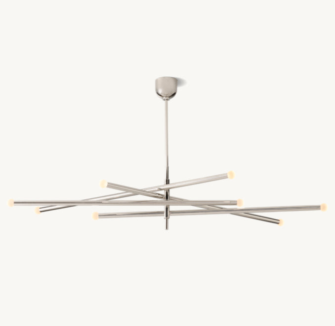 Sculptural Rousseau 8-Light Mobile Orb Chandelier, alternate view