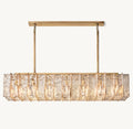 Signature Lattice Smoke Glass Rectangular Chandelier