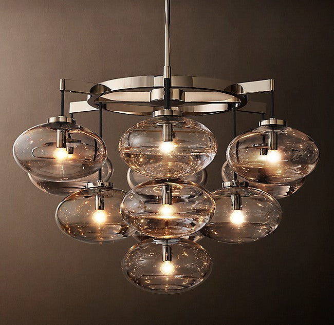 Cabrette Clear Glass Round Chandelier