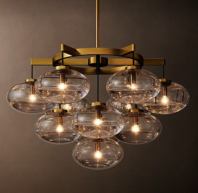 Cabrette Clear Glass Round Chandelier