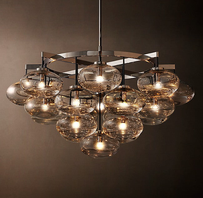 Cabrette Clear Glass Round Chandelier