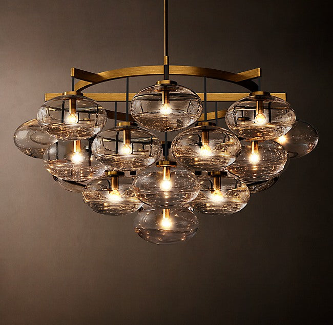 Cabrette Clear Glass Round Chandelier