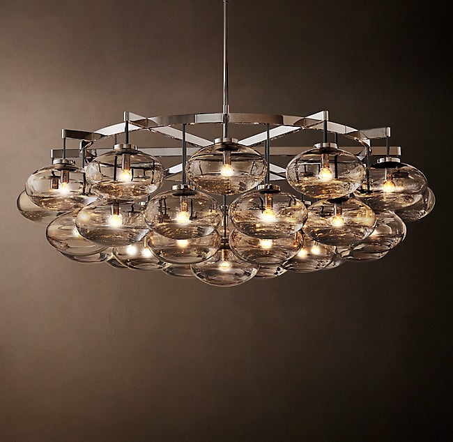 Cabrette Clear Glass Round Chandelier